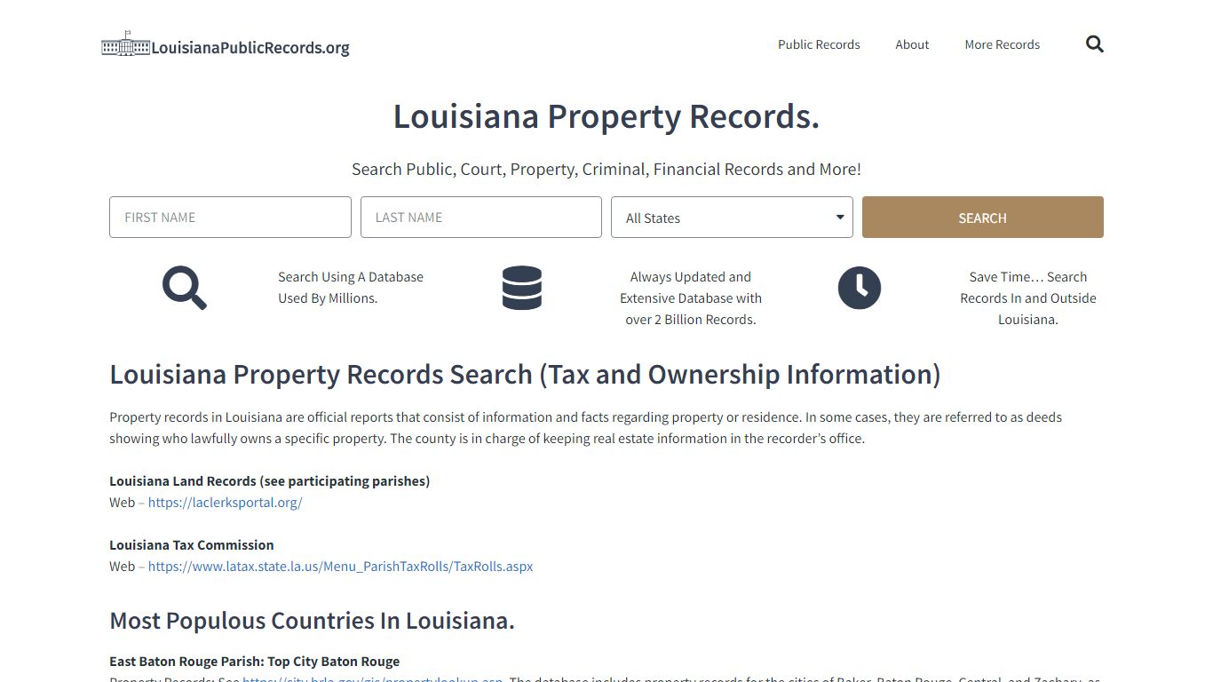 Louisiana Property Records: LouisianaPublicRecords.org